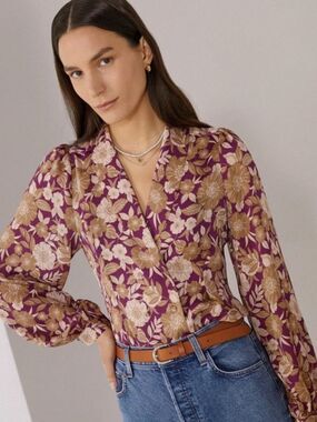 Anthropologie Favorite Daughter Rani Top | Vintage Multi Floral | Small